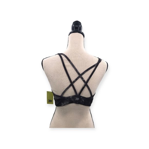 All in Motion™ Womens Printed Low Support Strappy Long Line Bra Black Print Medi - Picture 2 of 4